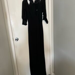 ABS Allen Schwartz Elegant Black Long Sleeve Dress